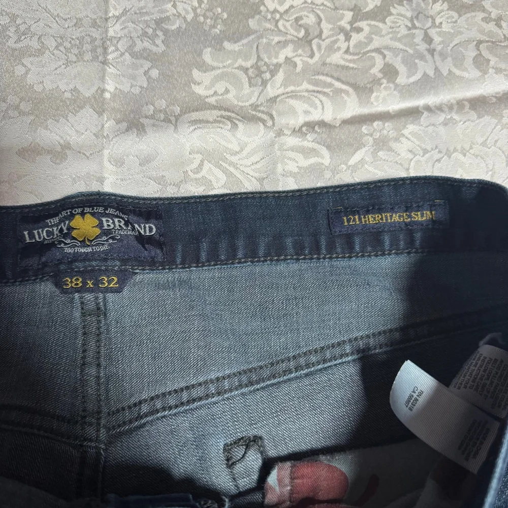 Men's Lucky Brand Blue 121 Heritage Slim Jeans Waist 38x32